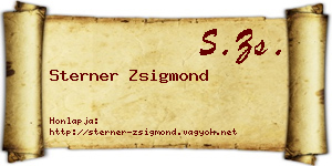 Sterner Zsigmond névjegykártya