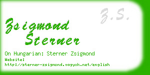 zsigmond sterner business card